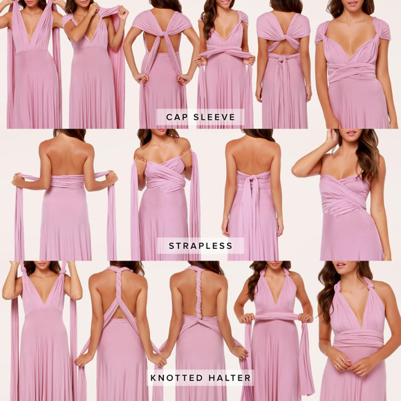 Lulus Mauve Pink Purple Formal Boho Maxi Tricks of the Trade Dress Size Medium - Picture 13 of 16